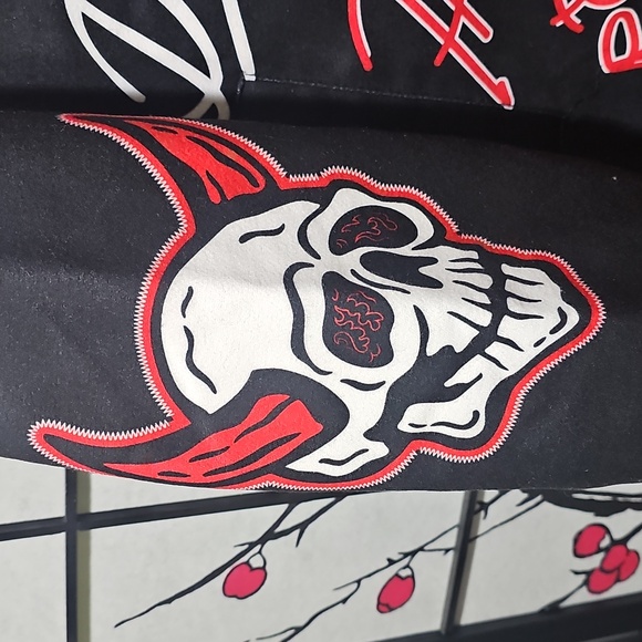 Dodge Graphic Print Demon Hell Of A Ride Bomber Jacket Size Large New - Picture 7 of 14